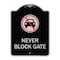 Signmission Never Block Gate with No CarHeavy-Gauge Aluminum Architectural Sign, 24" x 18", BS-1824-23862 A-DES-BS-1824-23862 - alternate 1